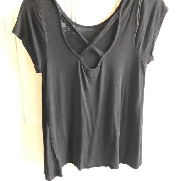 Black shirt sleeve dress with cute back - Picture 2 of 2